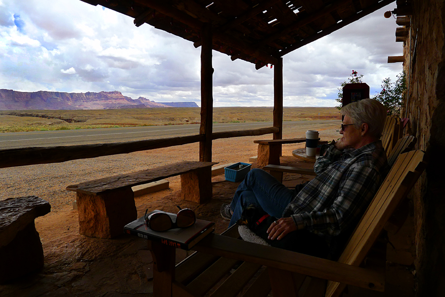 The porch at Lee's Ferry Lodge, Marble Canyon