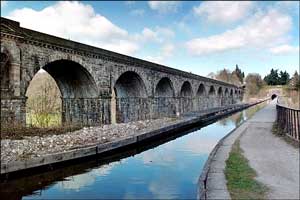 Narrowboat. Looking north toward the entrance to Chirk Tunnel
