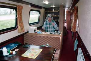 Narrowboat galley view