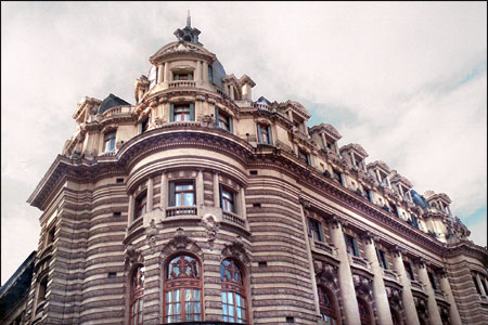 I think this ornate building is near the corner of Florida and Tucuman in Buenos Aires.