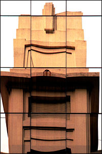 Here's an interesting reflection caught in the glass facade of the Viamonte Suites Apartment Hotel in Buenos Aires