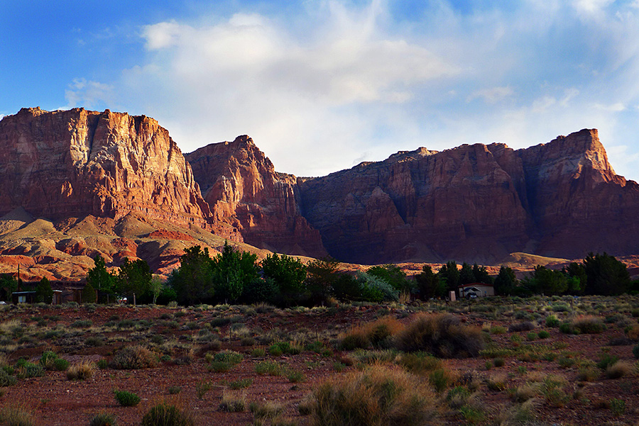 Base of Vermilion Cliffs, Lee's Ferry Lodge