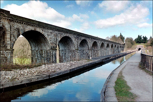Narrowboat. Looking north toward the entrance to Chirk Tunnel
