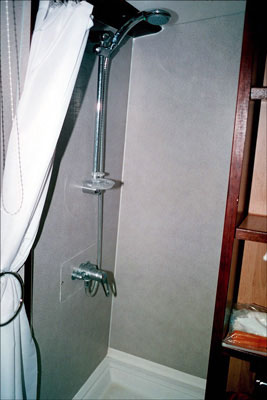 Narrowboat shower.