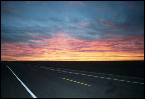 Sunrise on the Texas/Oklahoma panhandle