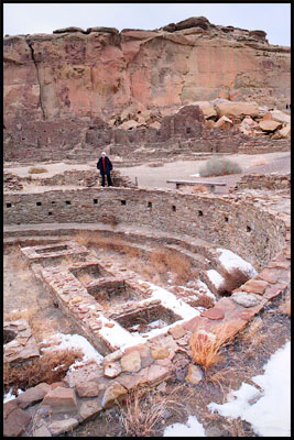 One of the great kivas at Pueblo Bonito